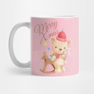 Merry X’mas, cute Christmas bear. Mug